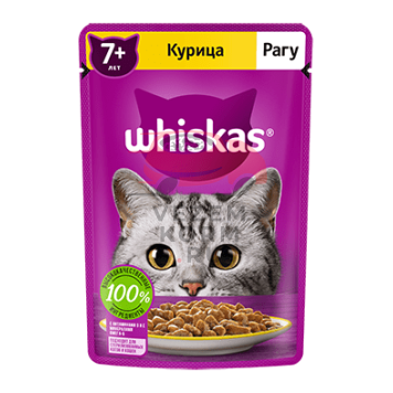 Whiskas  (Вискас) Рагу с курицей для кошек старше 7 лет-0